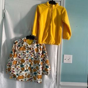 Rain and fleece jackets